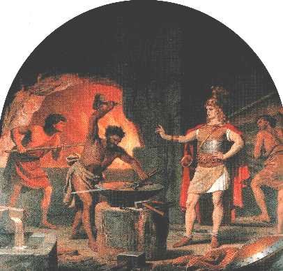 Siegfried en la forja de Reginn